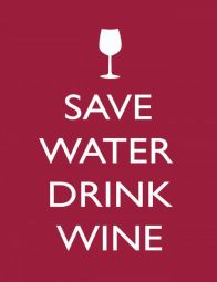 save water drink wine